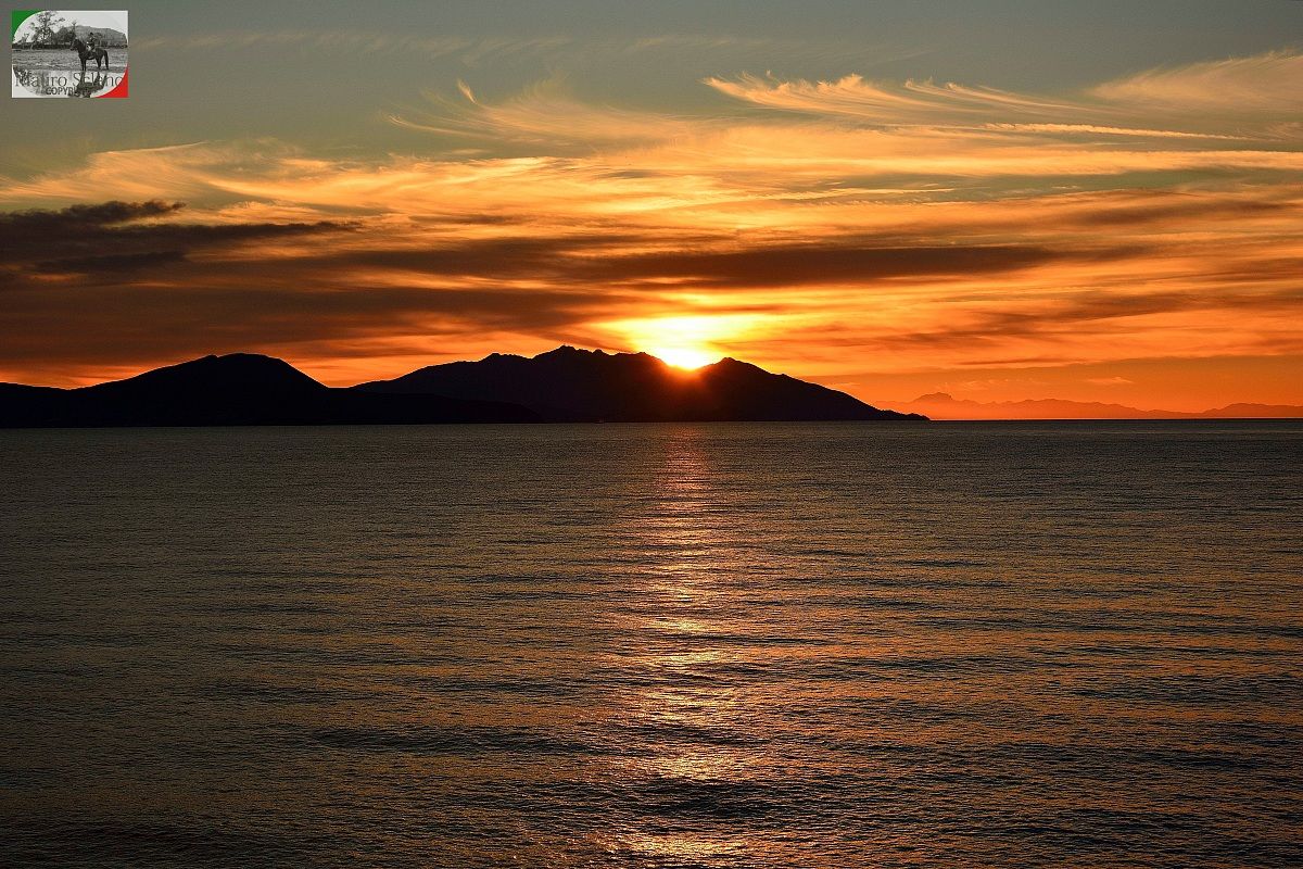 sunset on the island of Elba