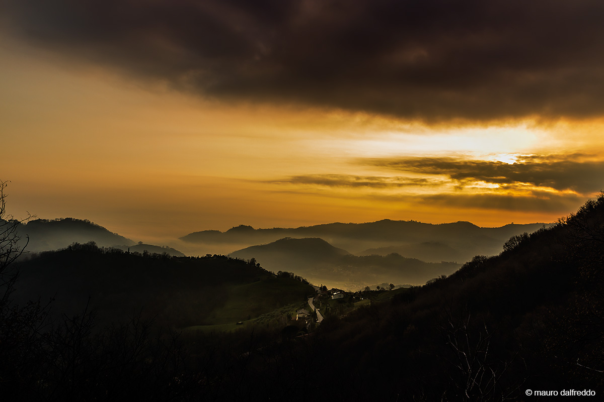 Nebbia suli colli bassanesi
