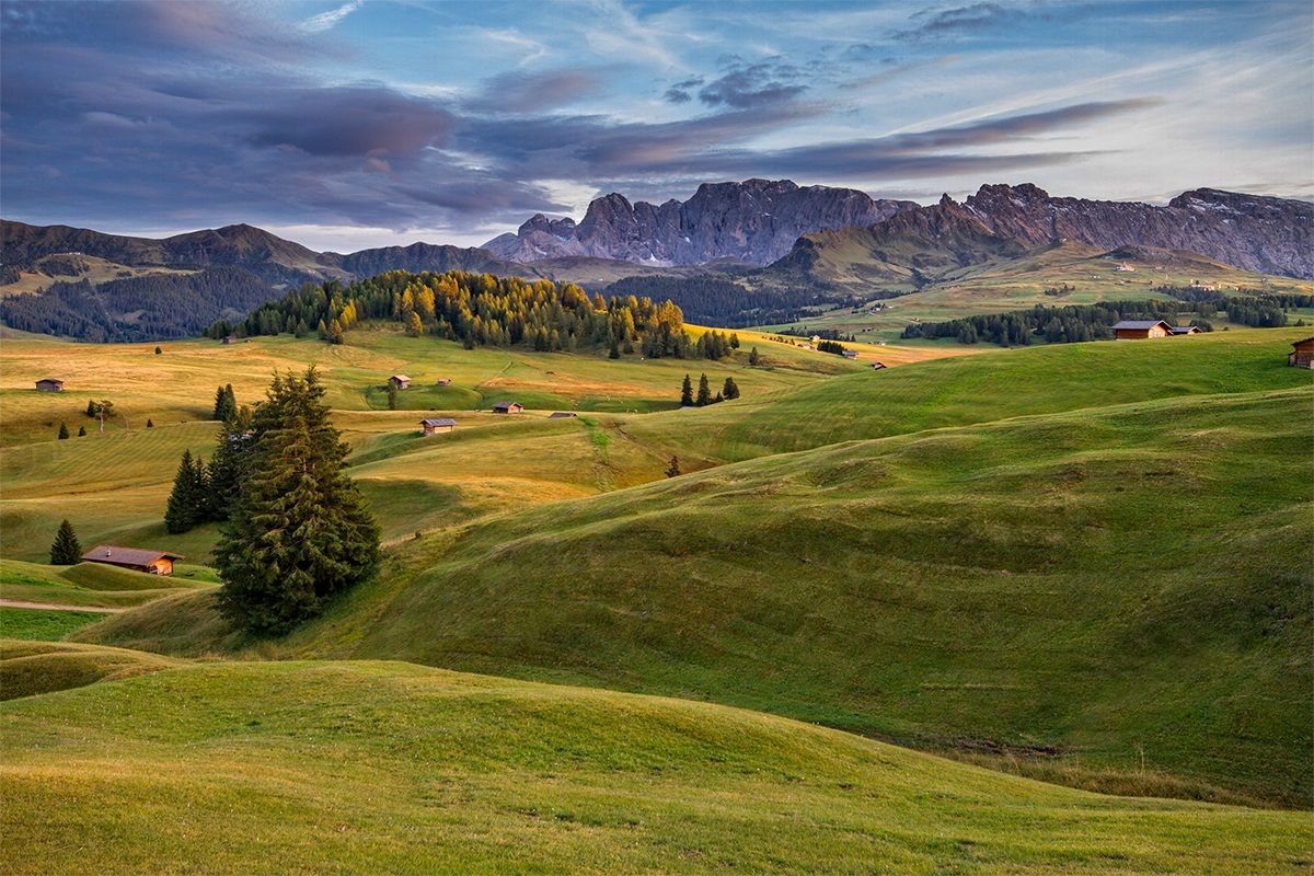 Ultima luce sull'Alpe di Siusi