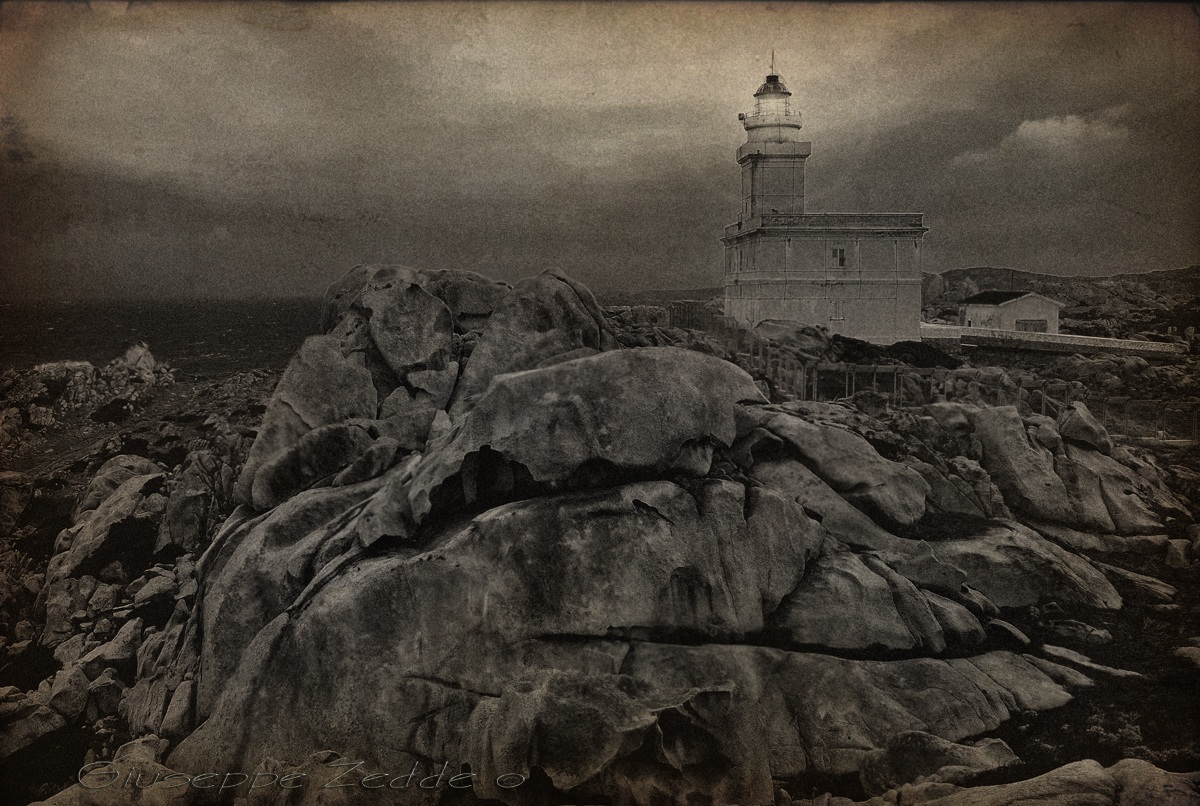 Head Lighthouse s head. Teresa Gallura