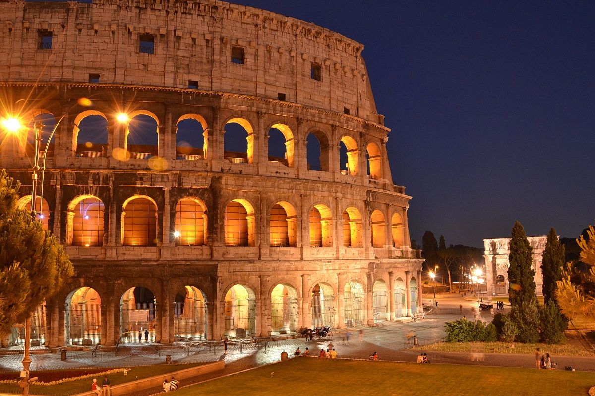 the blue hour at the coliseum