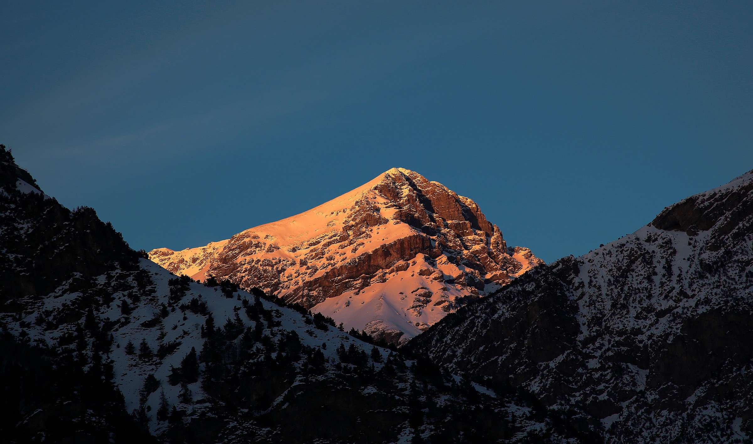 sunset in the mountains