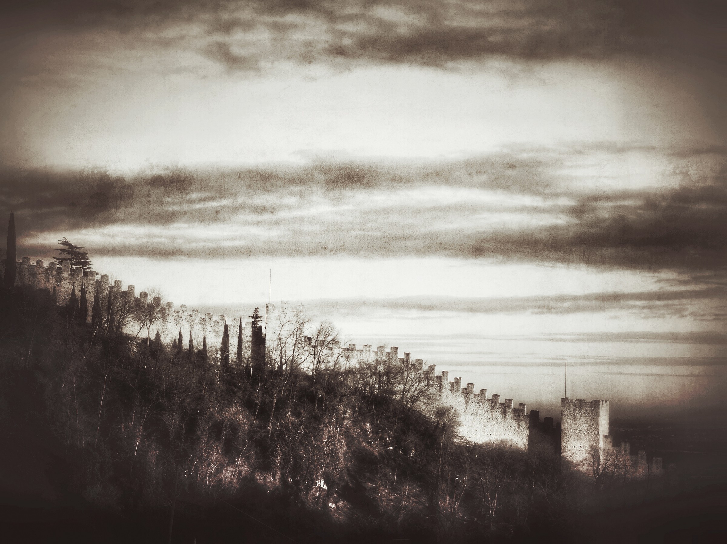 The walls of Marostica (vintage version)