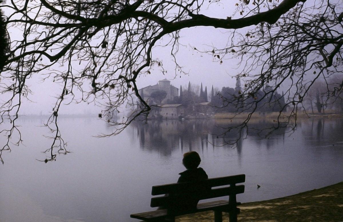 lago di Castel Toblino (tn) -vecchis analogica Practika
