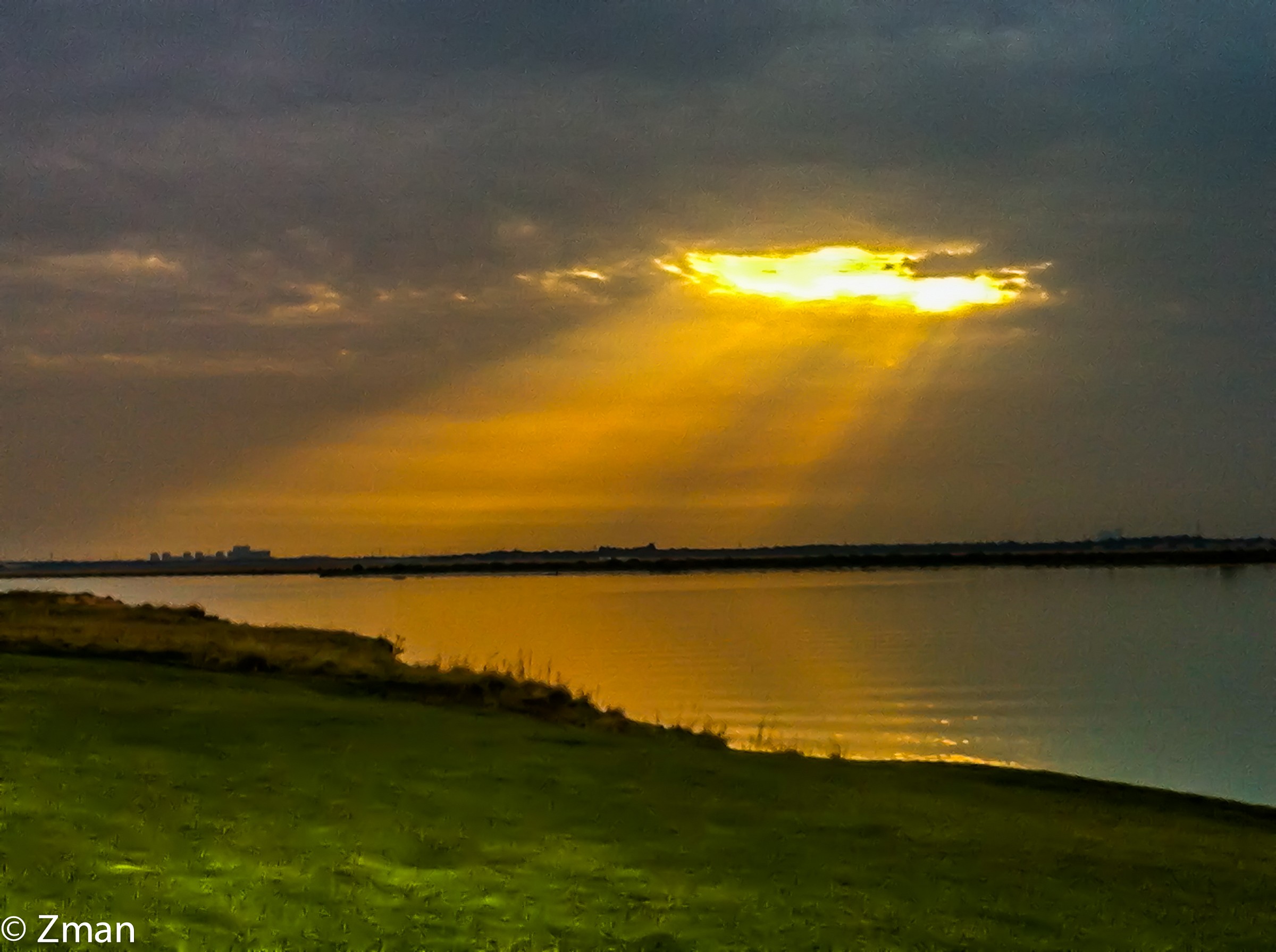 Nice Rays from Hole 18 on Yas Link Course
