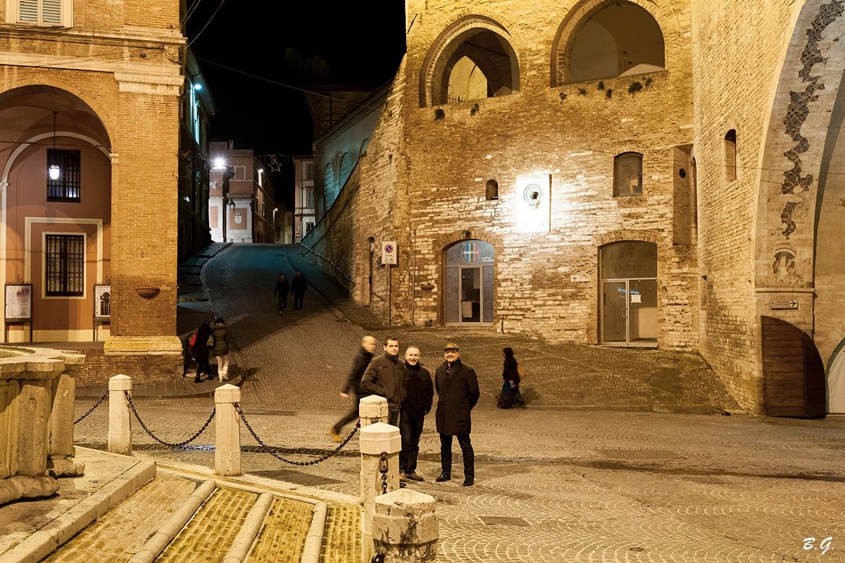 Colleagues in the night of Fabriano ..