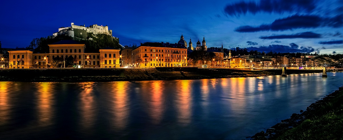 Salzburg during the blue hour