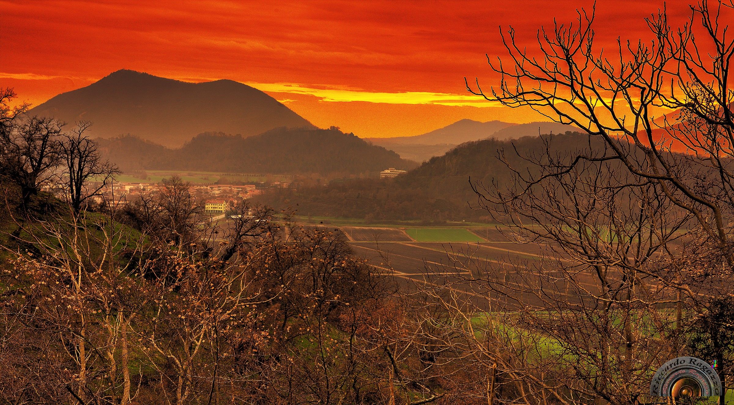 tramonto sui colli euganei