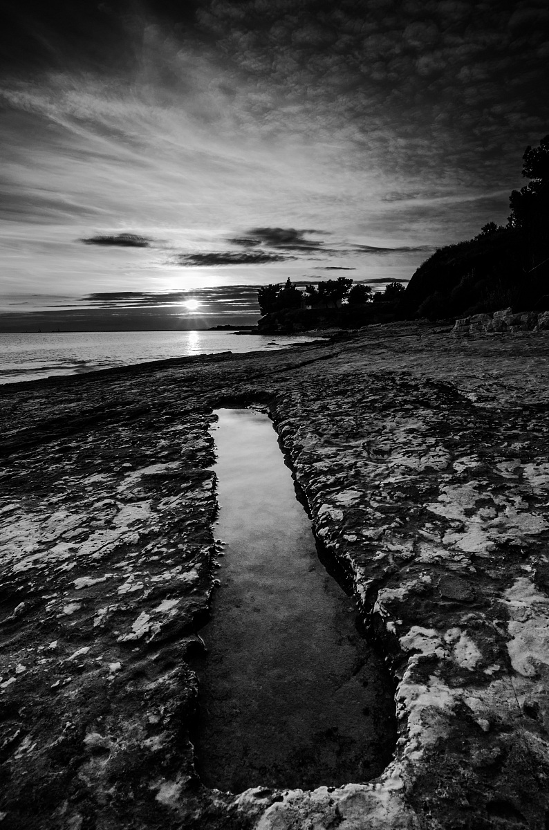 A groove on the scogleira