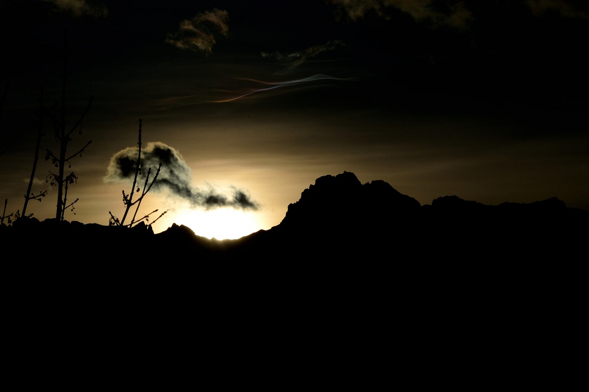 tramonto sull'Oronaye