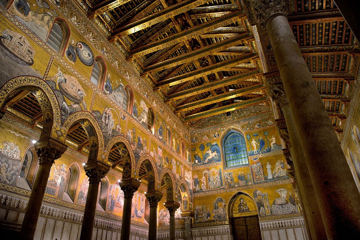 From inside the cathedral of Monreale