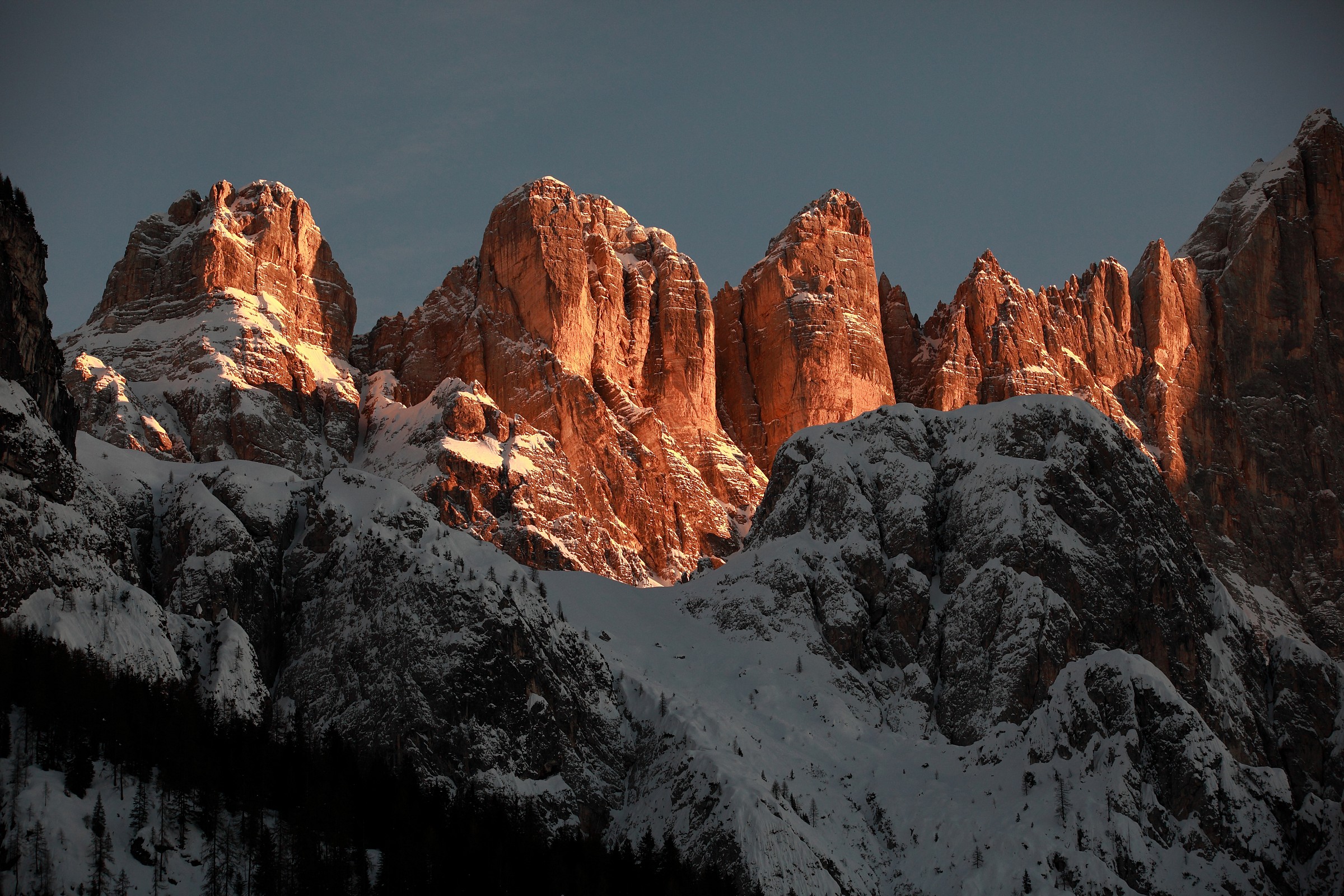 alleghe tramonto sul civetta