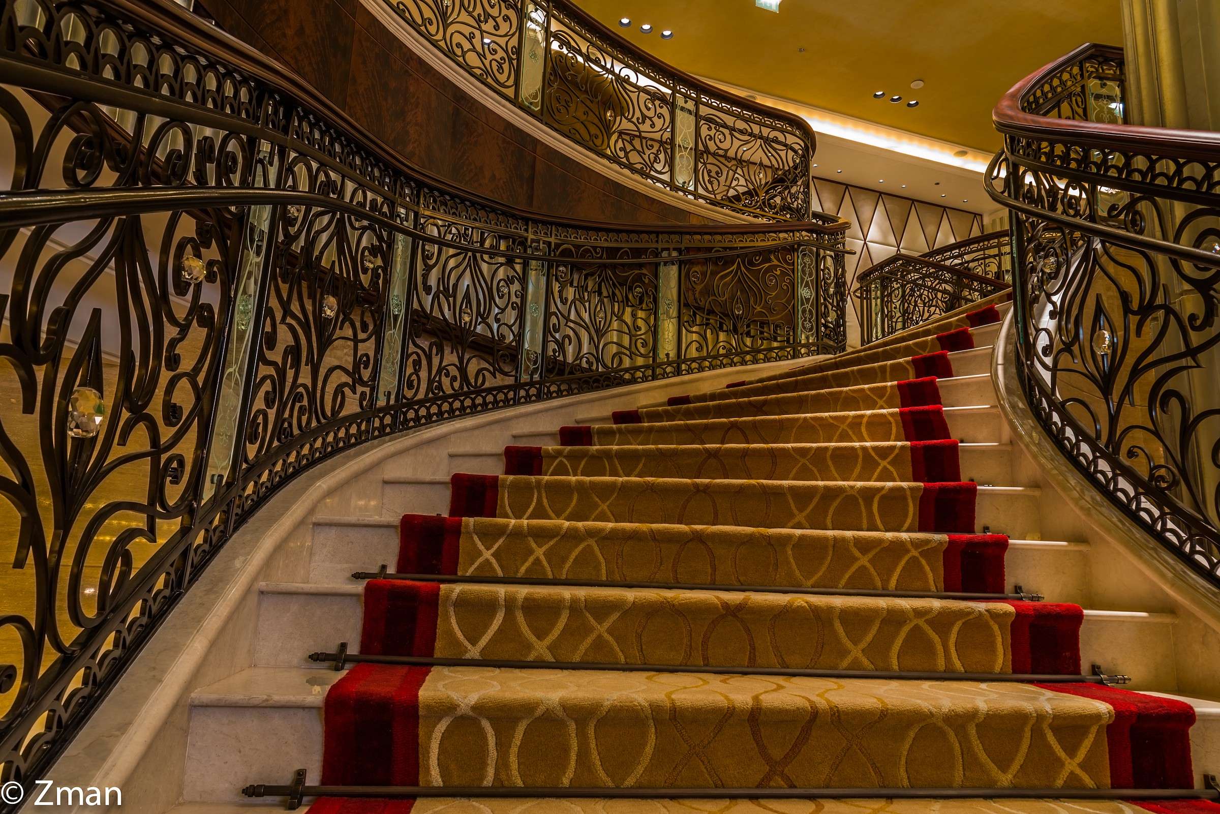 he Stairs of St. Regis Hotel Abu Dhabi