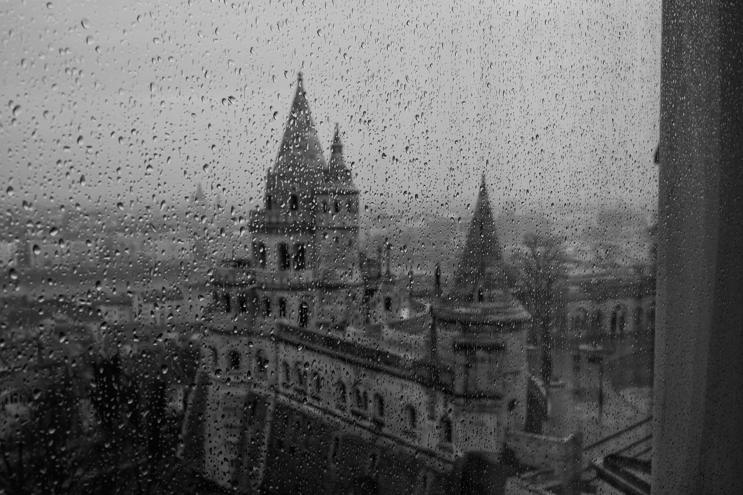 a rainy day in Budapest