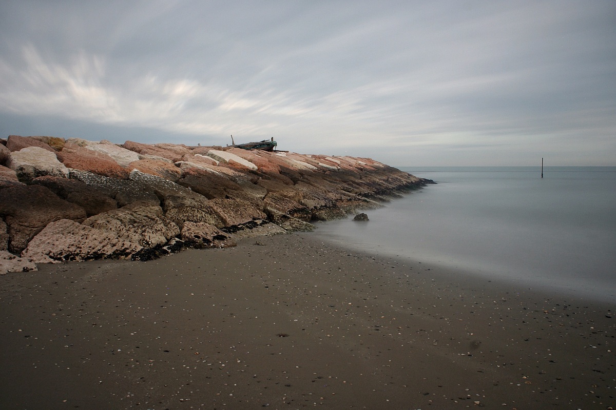 Long exposure of the sea