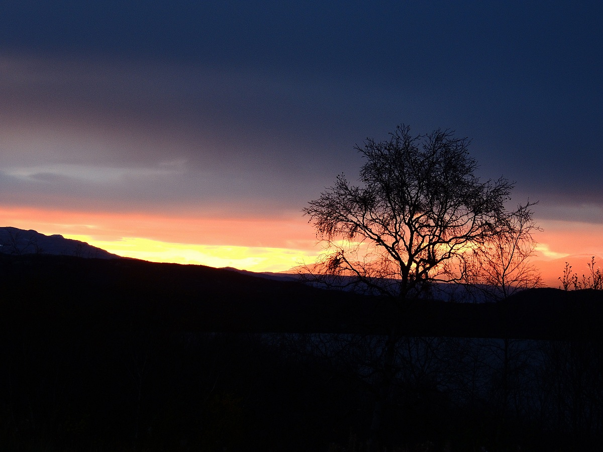 sunset on polar circle -sweden-