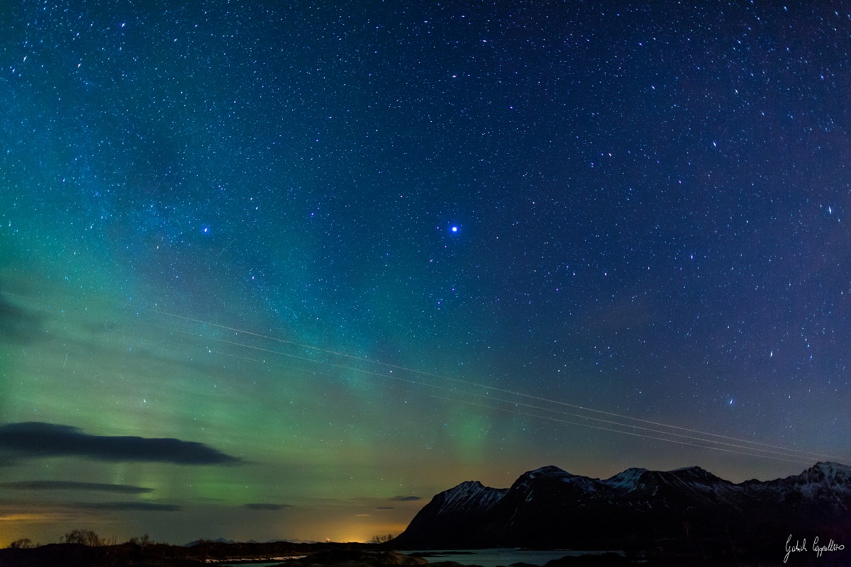 Isole Lofoten sotto un mare di stelle