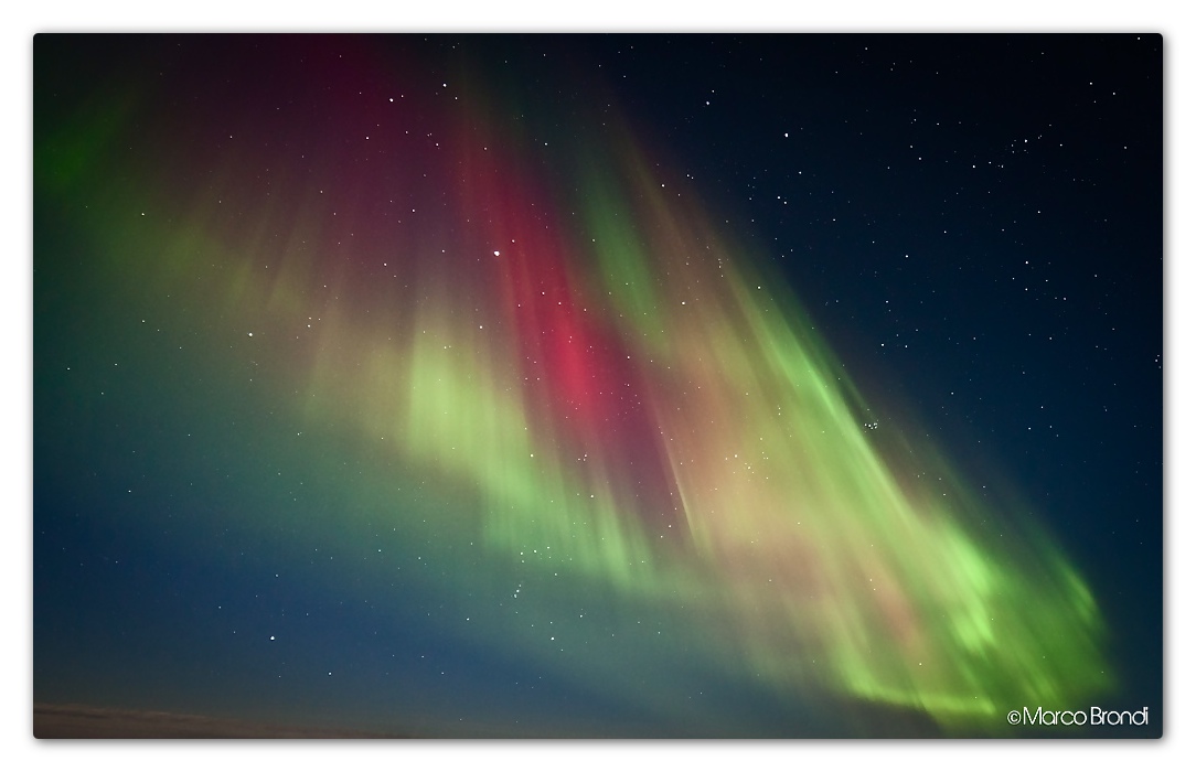 Aurora Borealis red-green