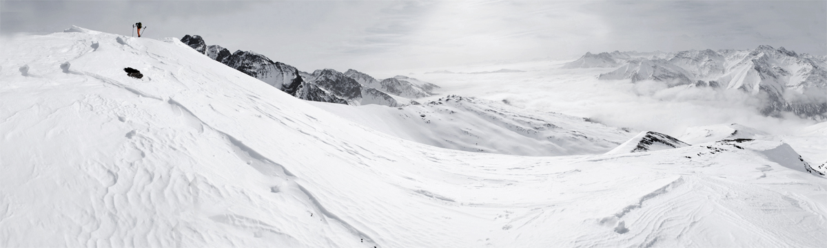 panoramica verso la piana quasi in cima ai  Tre Chiosis