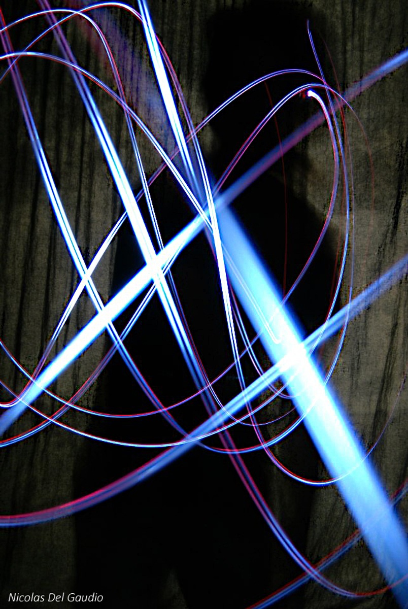 Trails of light in the dark