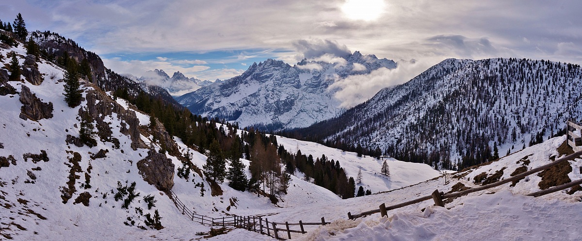 Panorama from the shelter Vallandro