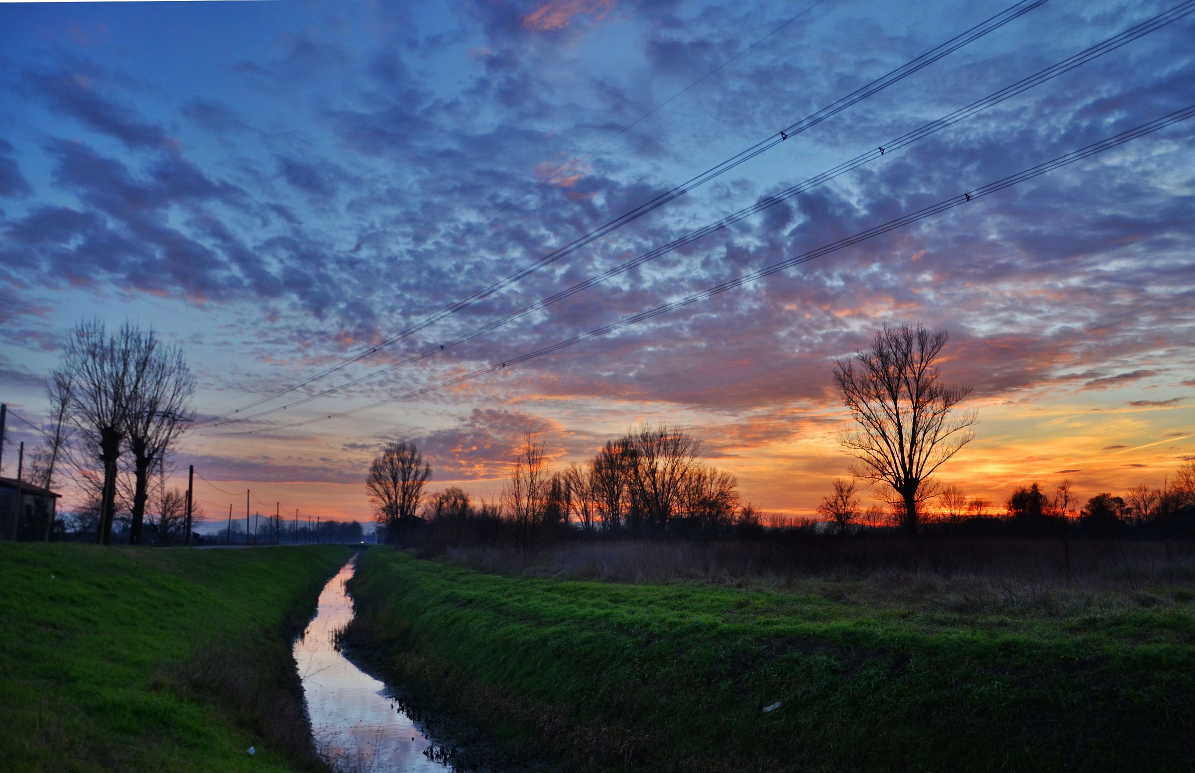 Tramonto in campagna