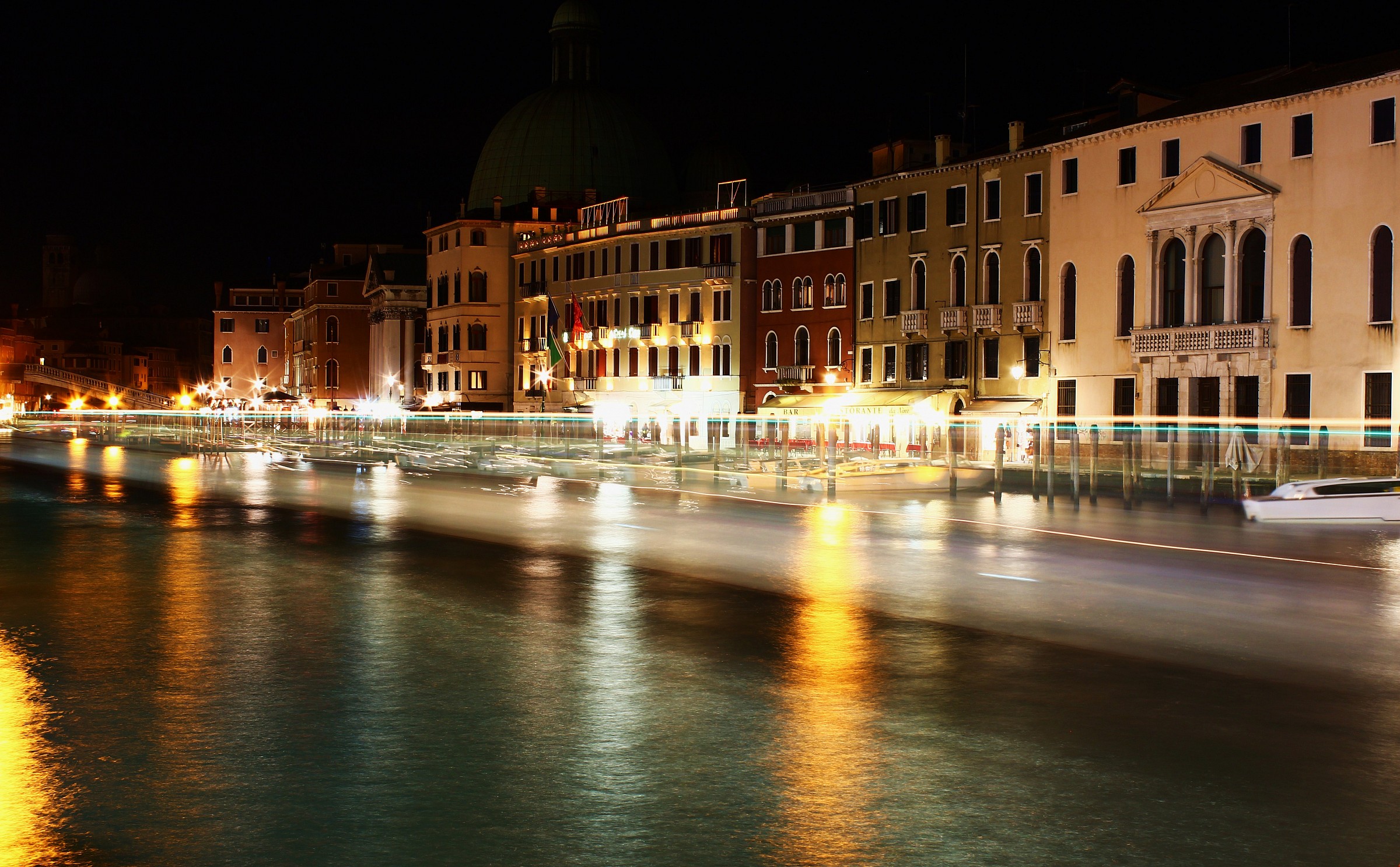 Steamboats in their path.