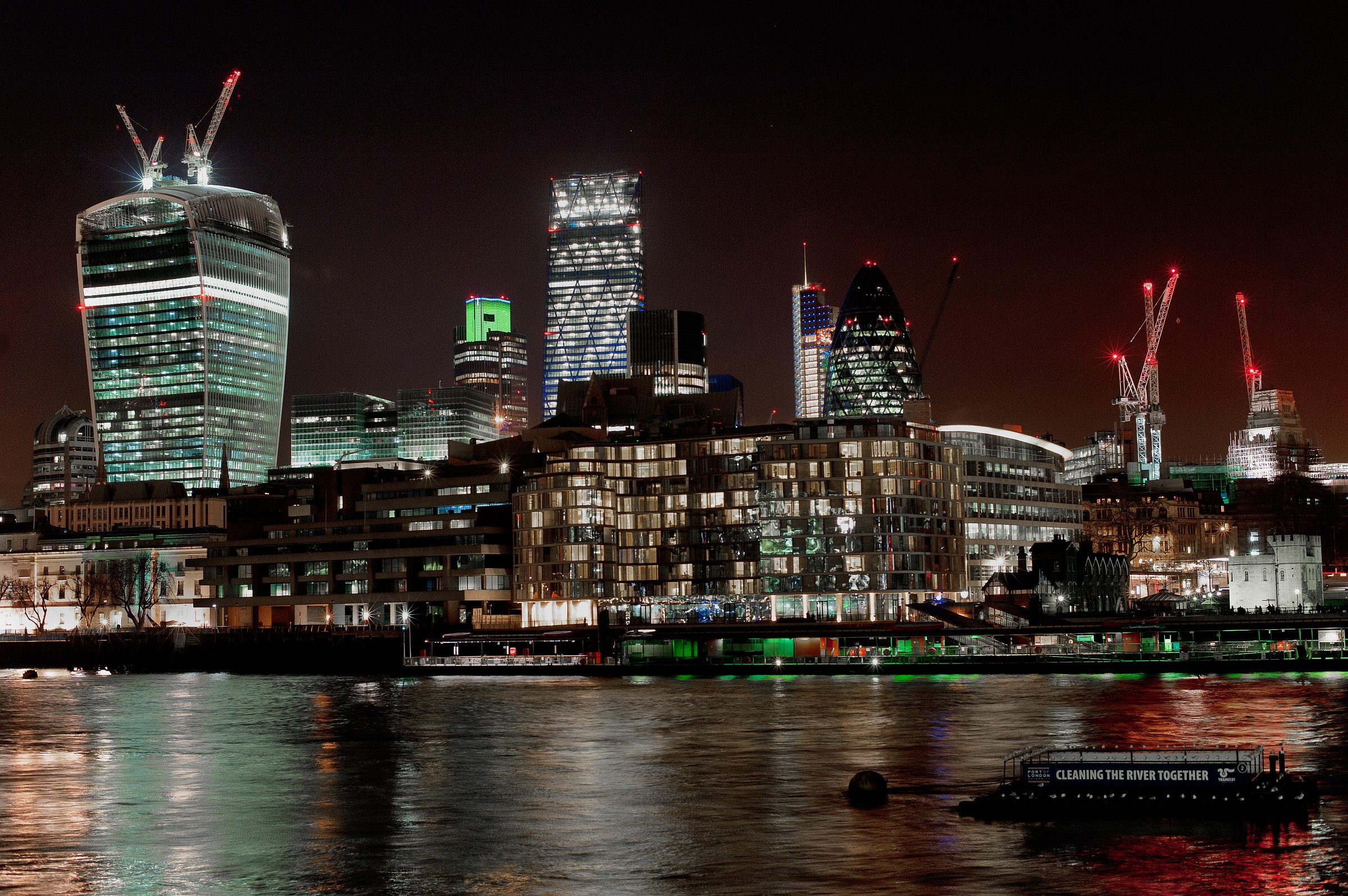 City di Londra, di notte