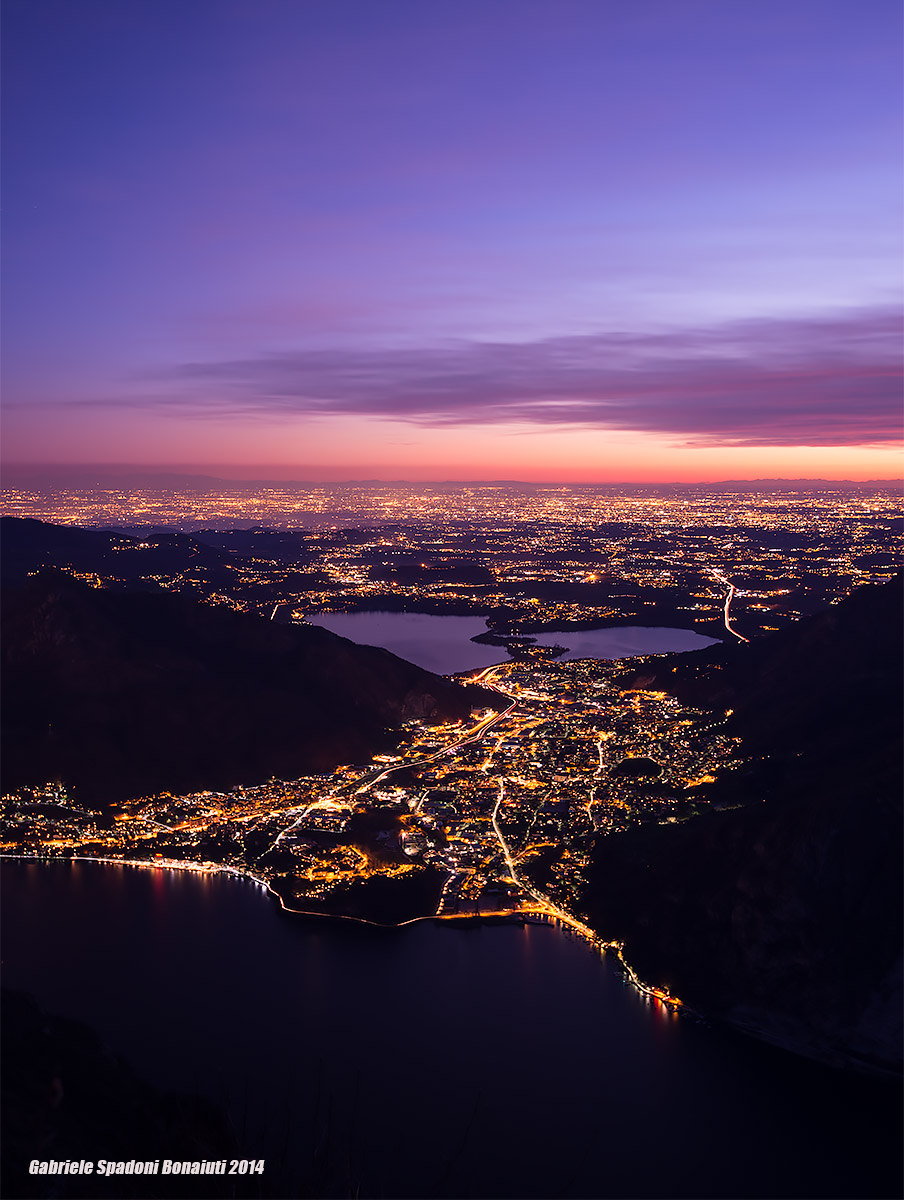 Tramonto dalle grigne orientali: L'ora blu
