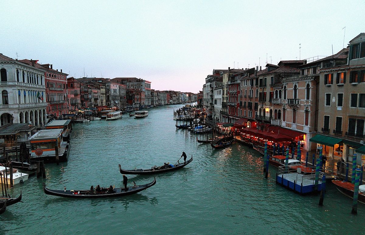 tramonto sul canal grande