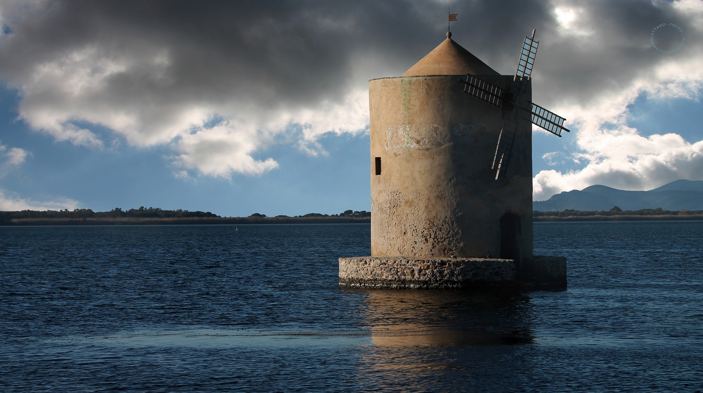 Mill in the Orbetello lagoon