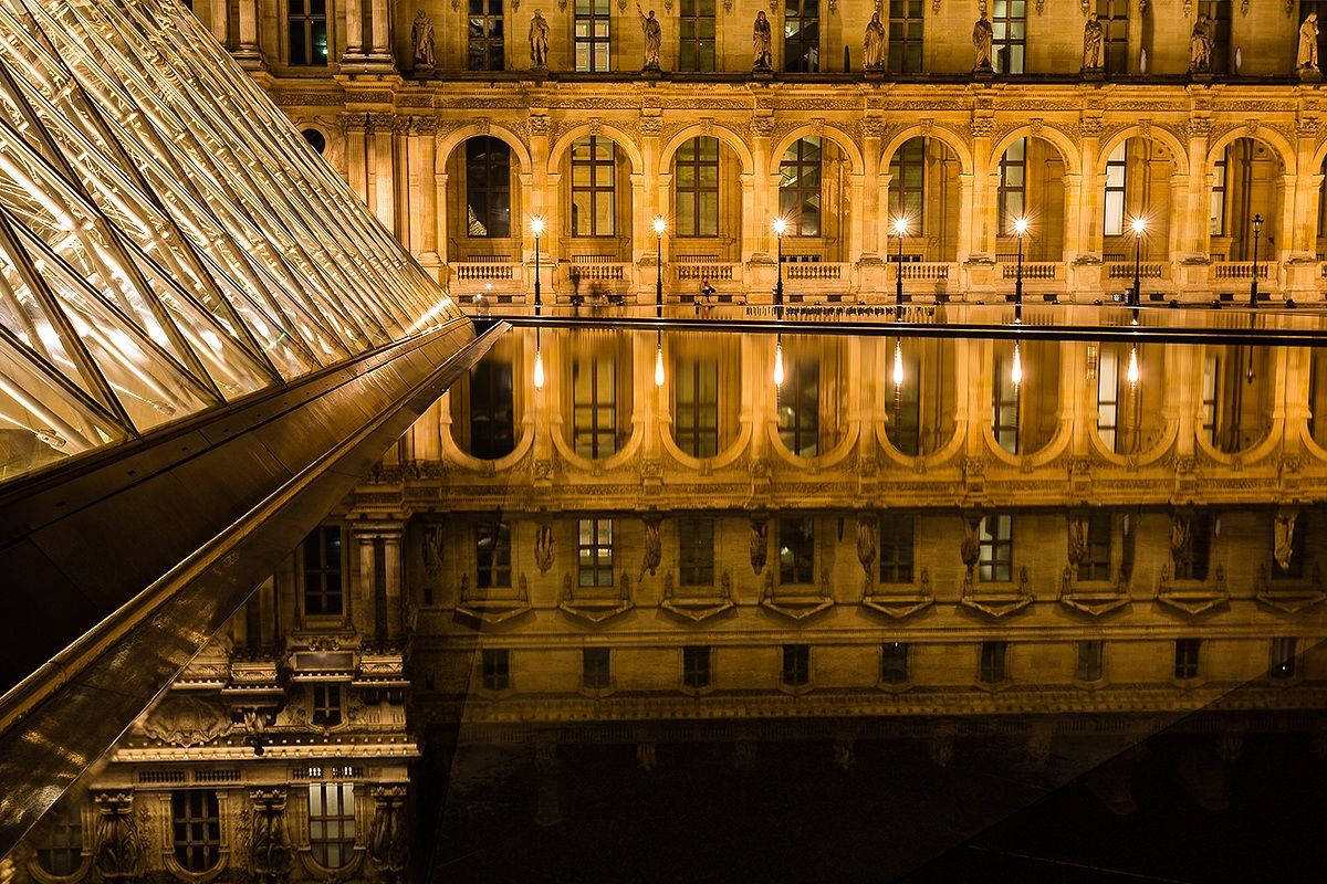 The Louvre at Night, Paris