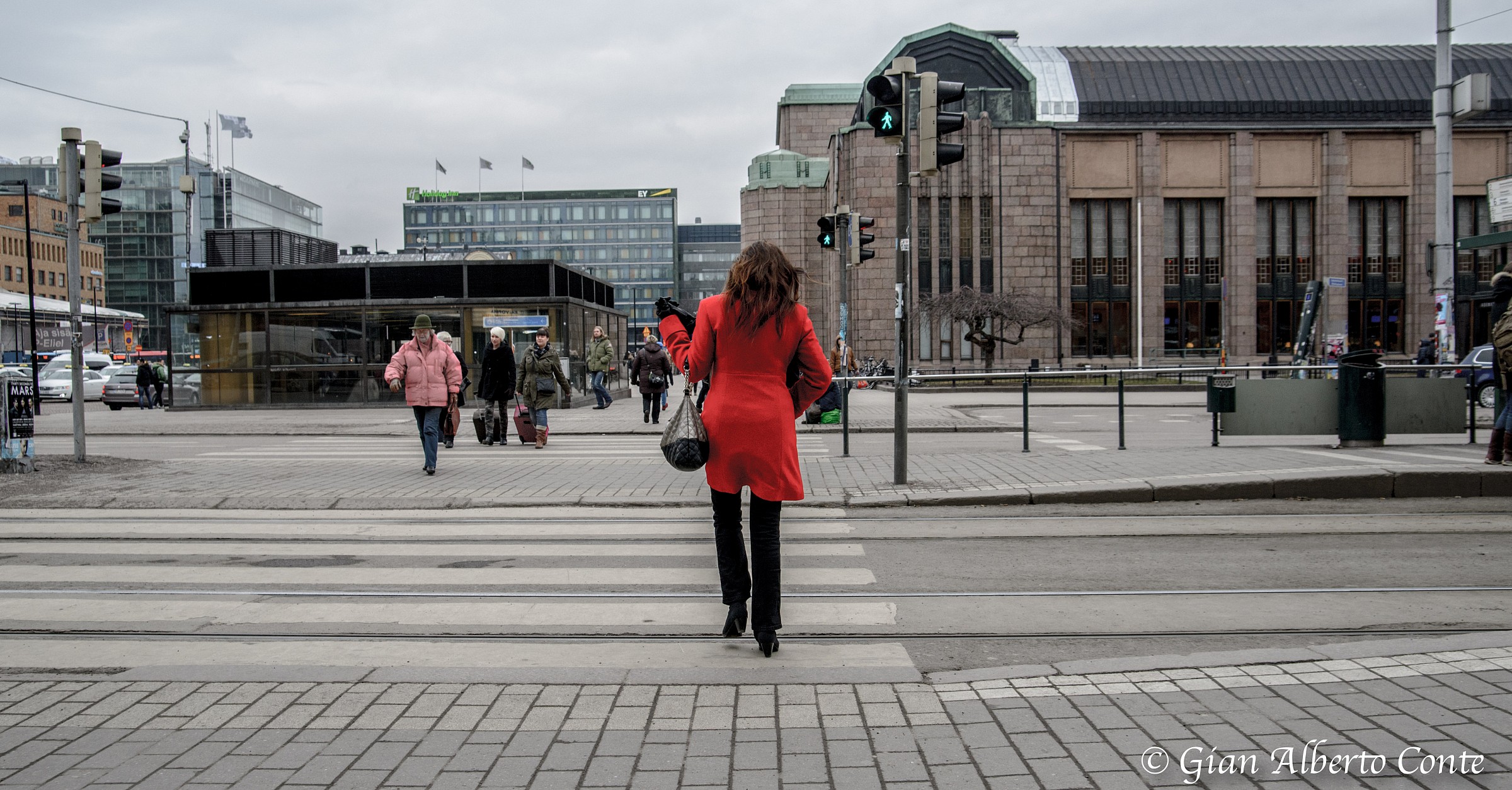 The lady in red ....