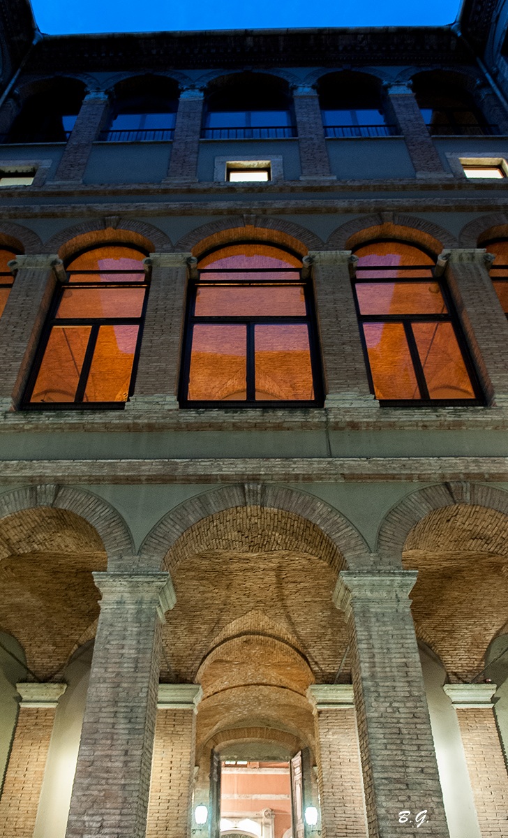 Inner courtyard at night - Palazzo Spada
