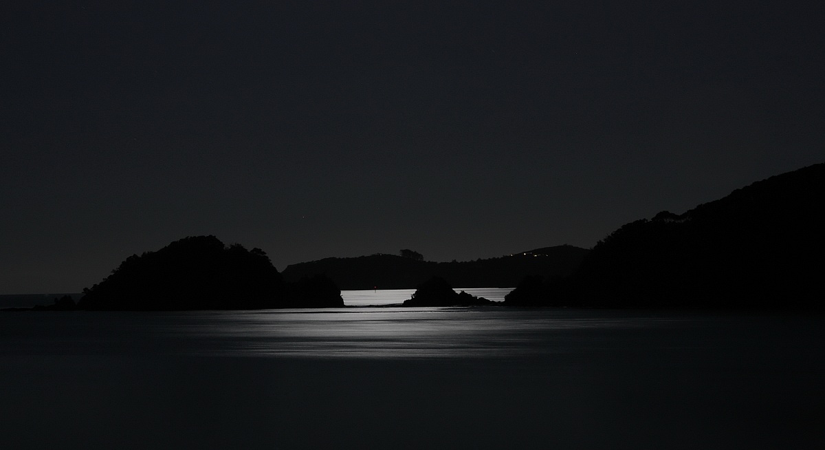 Paihia bay in the moonlight