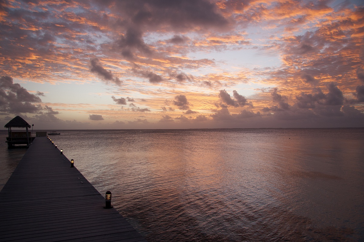 Pink Sunset Sky - Fakarava Lagoon - French Polynesia