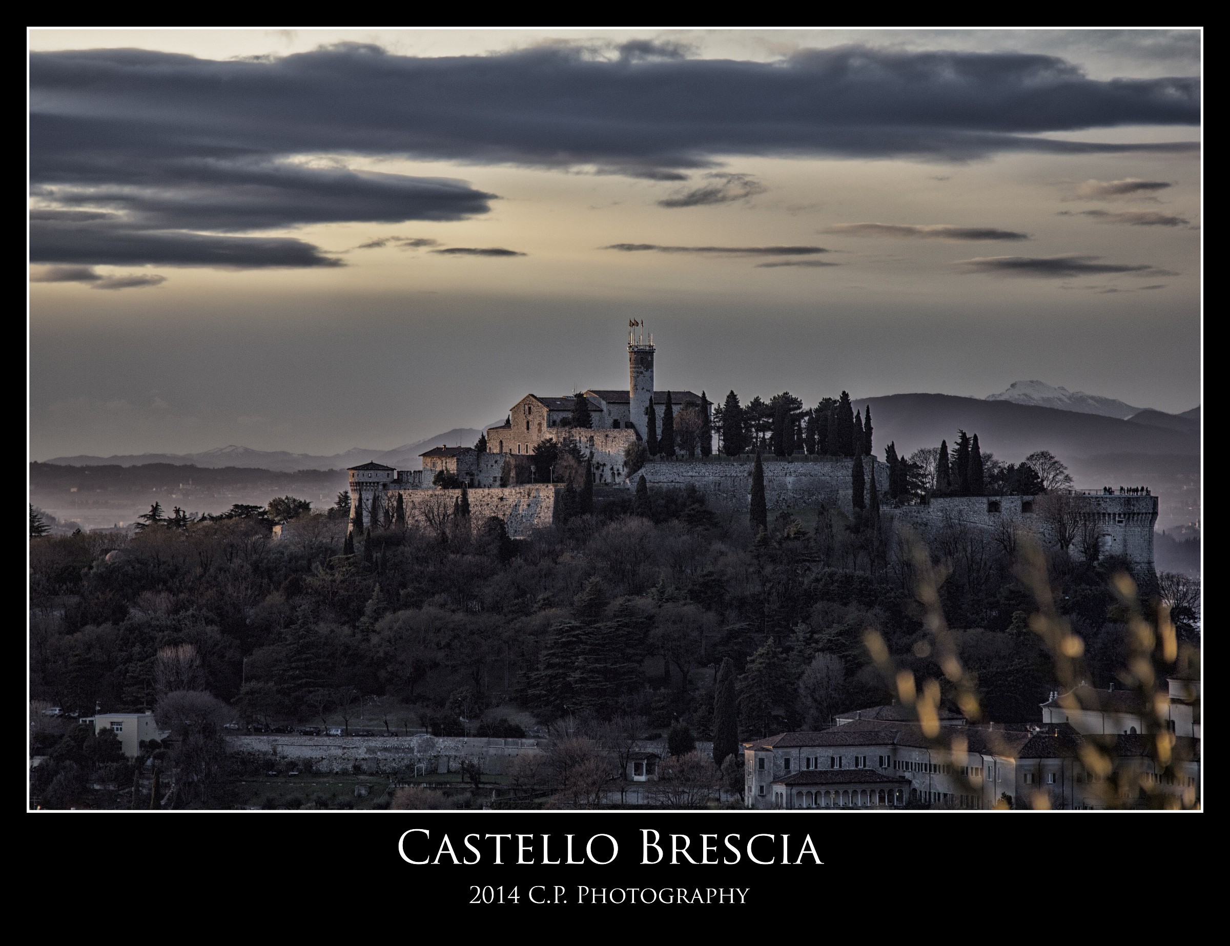 Castello di Brescia al Tramonto