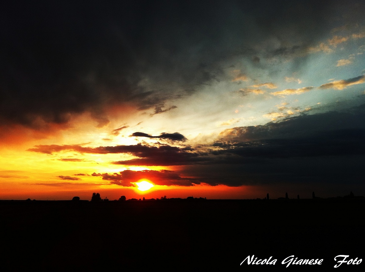 Sunset in the countryside