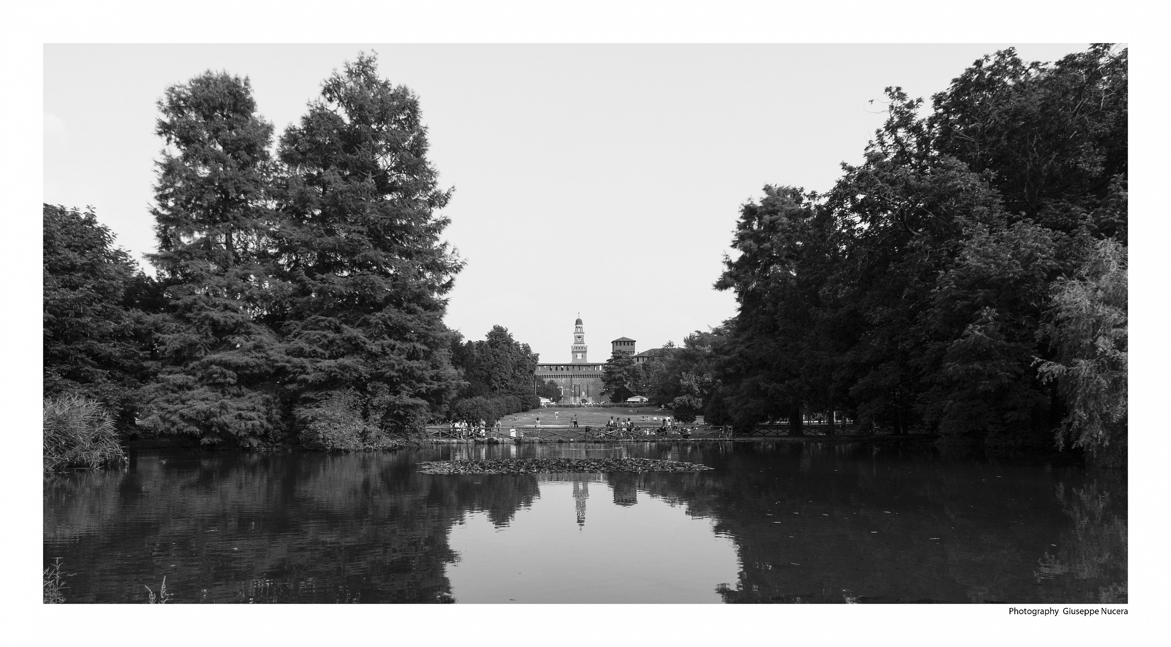 Milan - Parco Sempione (view Castello Sforzesco)