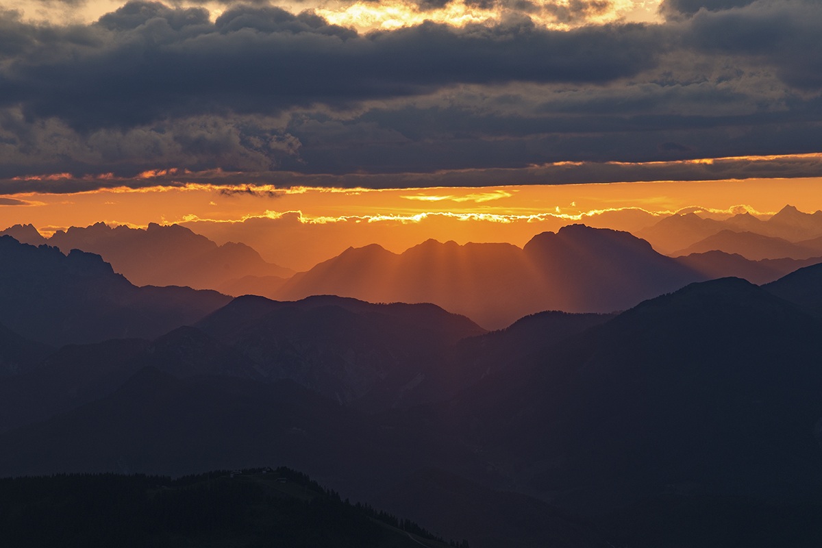 Sunset from Mount Mangart