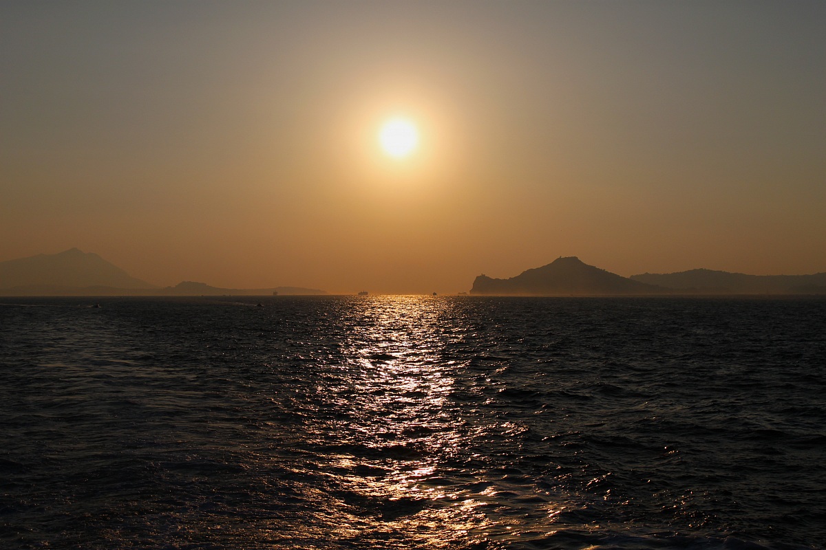 Sunset between the islands