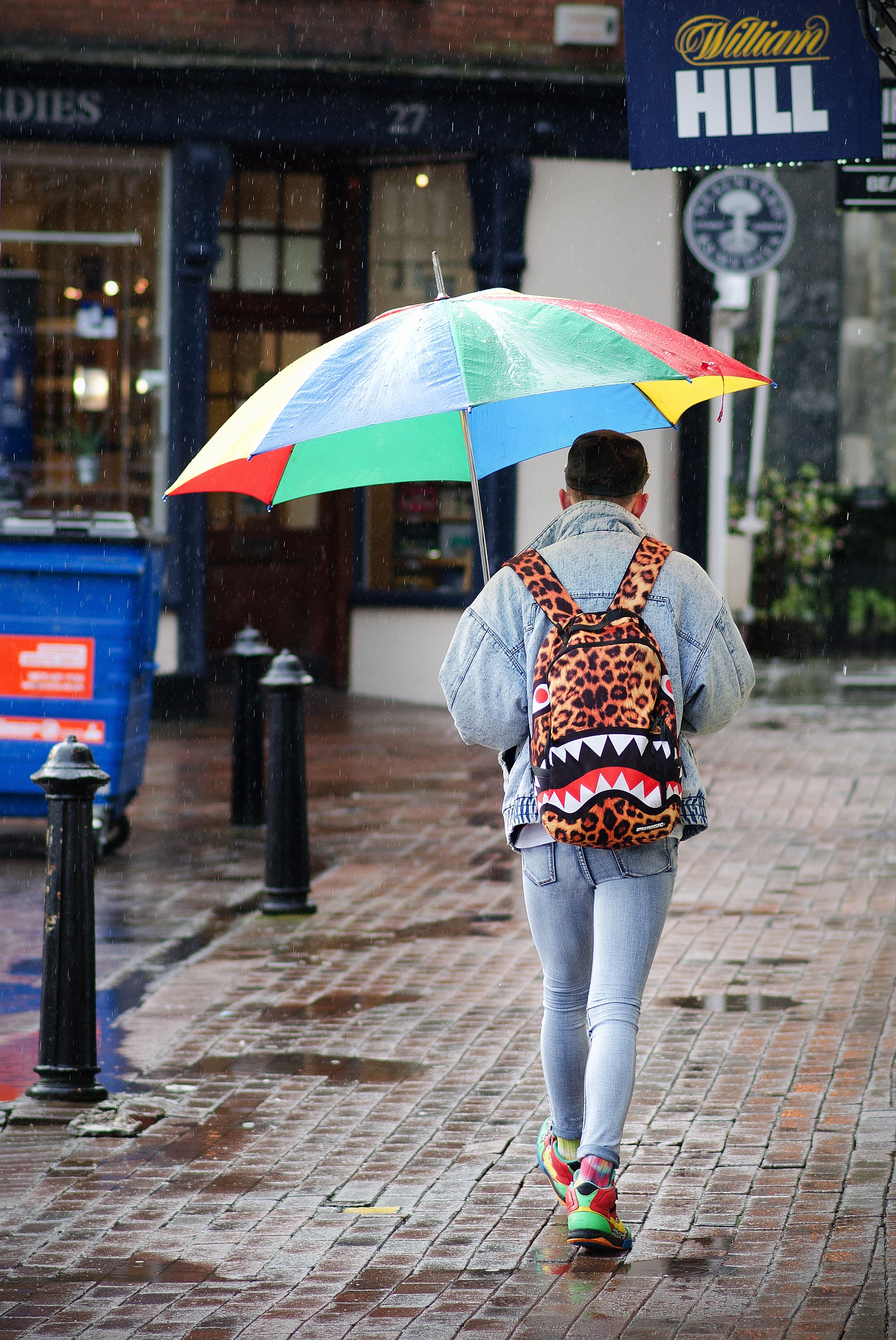 Umbrella, shoes & socks