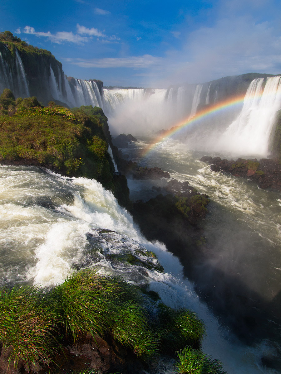 Rainbow in the falls.