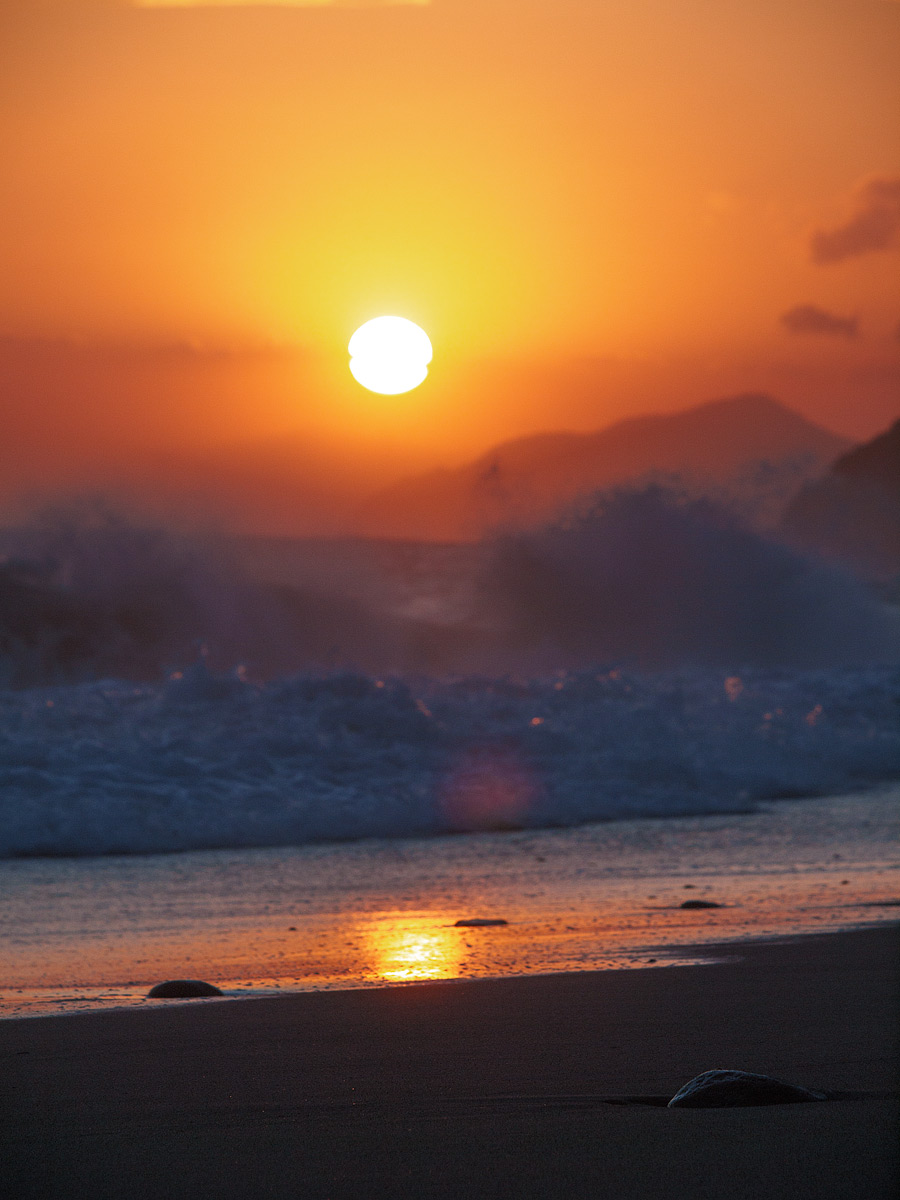 Sunset on the coast of Liguria.