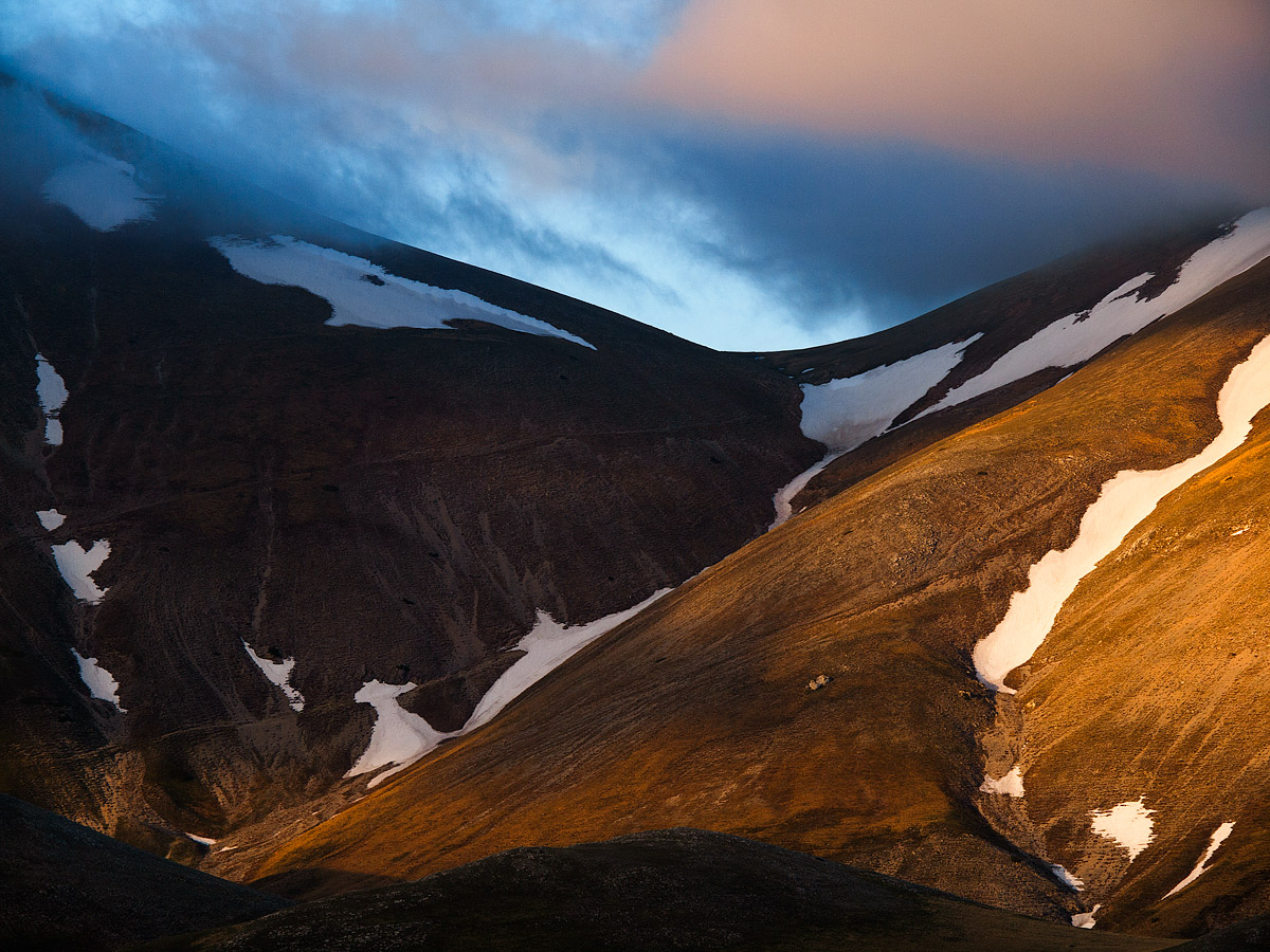 Play of colors at sunset.