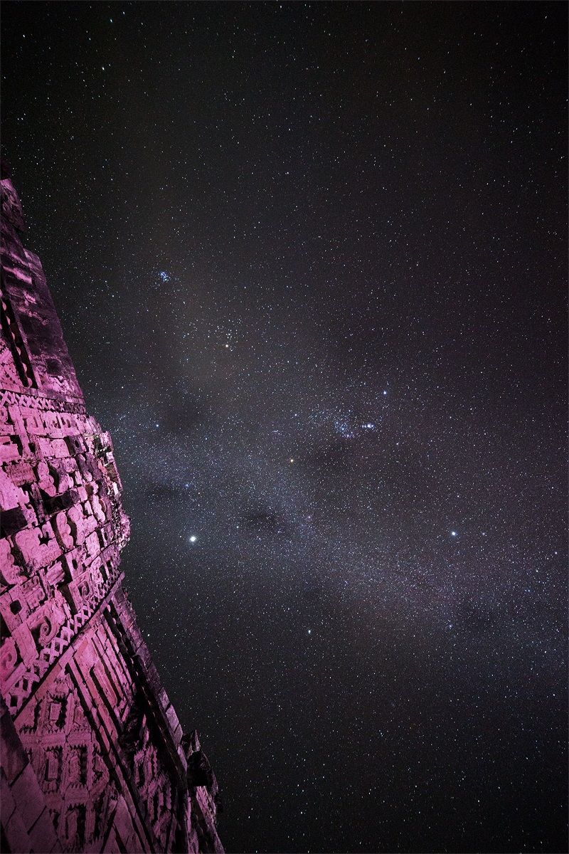 Sky in the temple of Uxmal