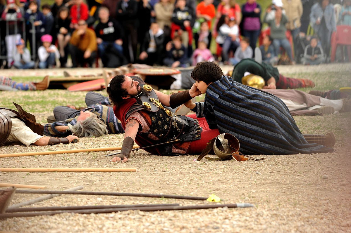 la morte del re barbaro dopo la battaglia