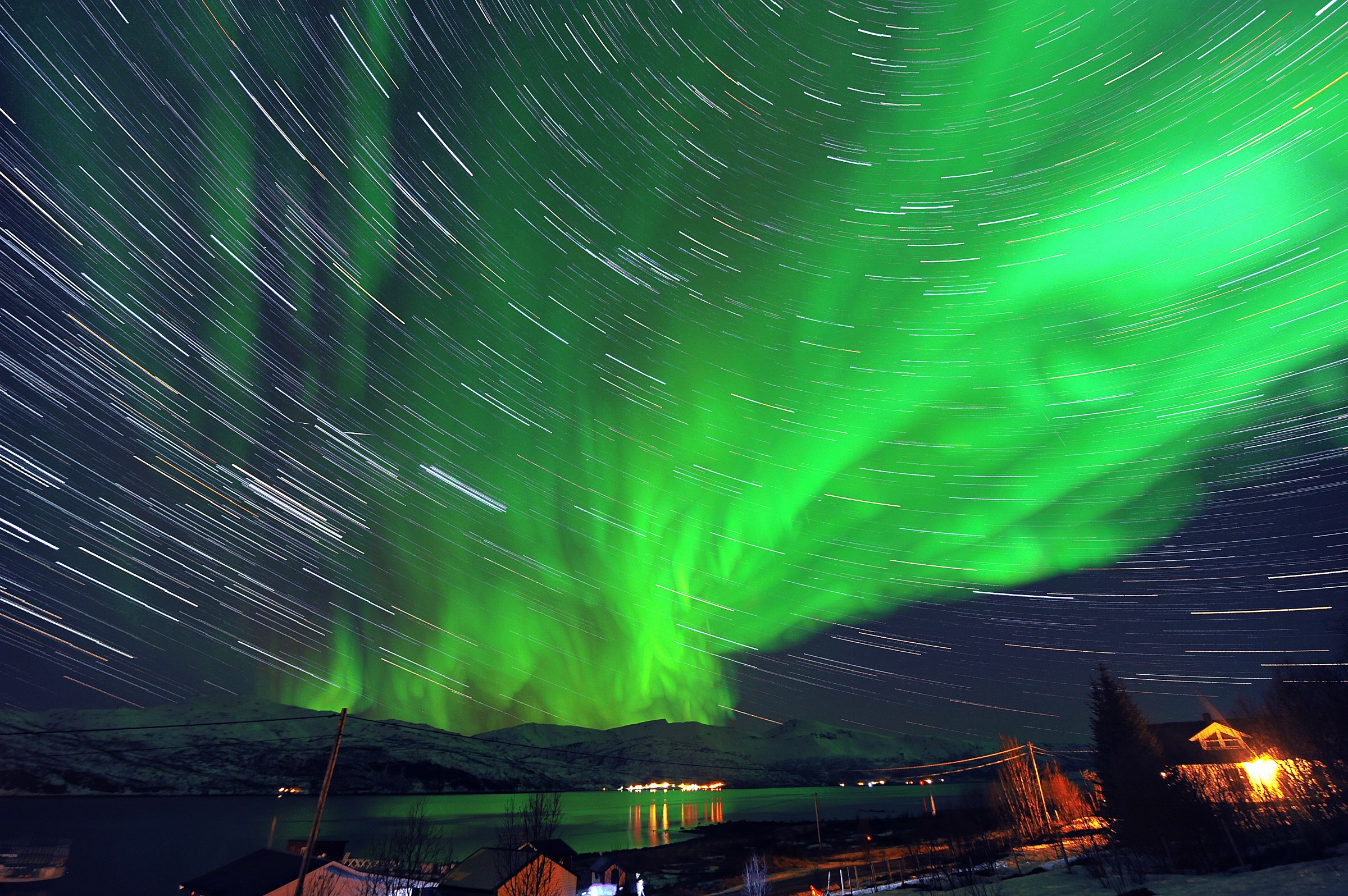 startrails dafjord norway!