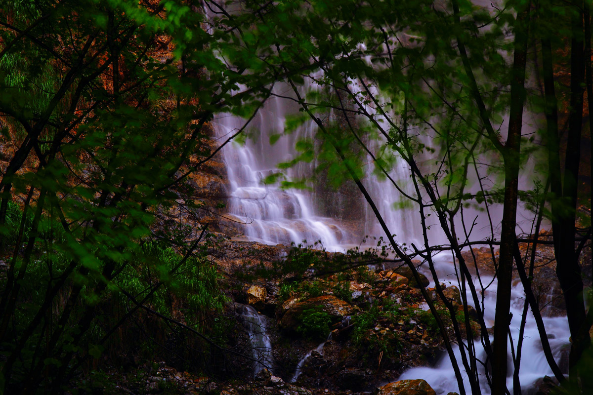 Piccola cascata di montagna
