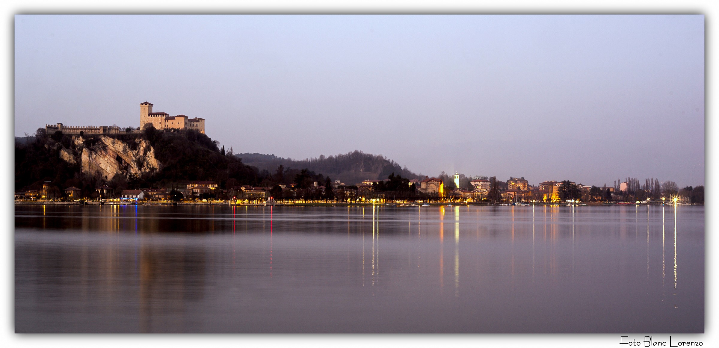 Rock of Angera at dusk